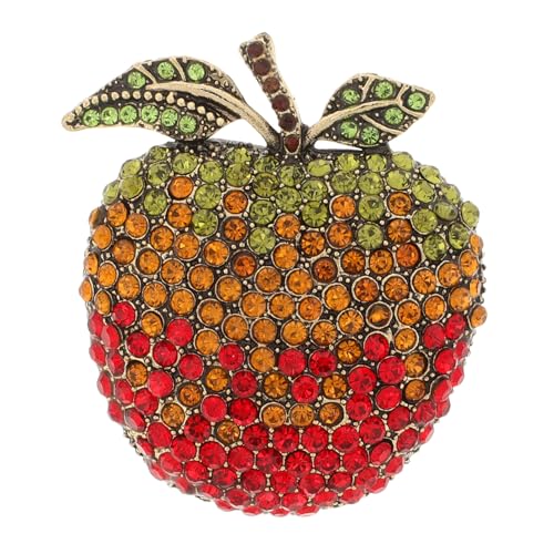 Gatuida Roter Apfel Brosche für Damen Funkelnde Brosche mit Retro Design für Kleidung Pullover Schals Langlebige Stilvollen Akzentuierung von Gatuida