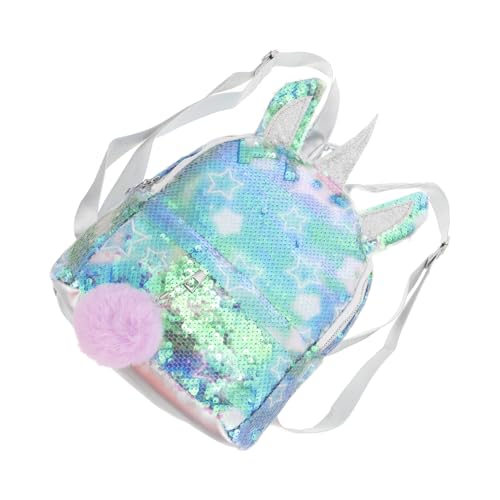 Gatuida Rucksack mit Glitzer Bunter Einhorn Design Schultertasche Praktischer PU Polyester Schulranzen mit Großem Fassungsvermögen und Verstellbaren Trägern für Schule und Freizeit von Gatuida