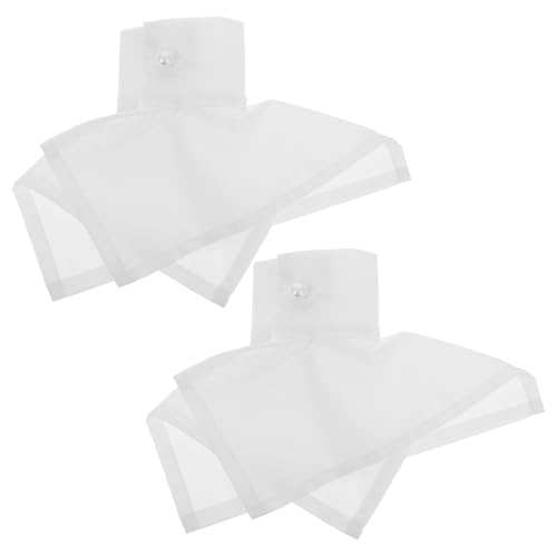 Gatuida Rüschen-handgelenksmanschetten Für Damen Abnehmbare Elastische Fake Ärmelschoner Mit Elegantem Glockendesign Vielseitig Kombinierbar Für Kleider Und Outfits Weiß von Gatuida