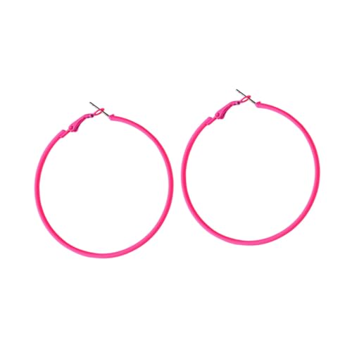 Gatuida Runde Große Geometrische Creolen Ohrringe Damen Modisch Leichtes Design Candy Farbverlauf für Alltag Party von Gatuida