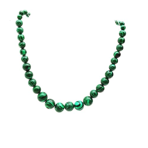 Gatuida Runde Malachit Halskette Damen Eleganter Runder Grüner Malachit Anhänger Modische Kette Handgefertigt Langlebig für Freundin Mutter Valentinstag von Gatuida