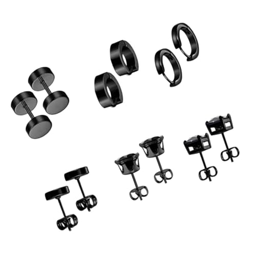 Gatuida Runde Zirkonia Ohrstecker Damen Ohrringe Schwarz Umweltfreundlich Schmuck Für Alltag Party von Gatuida