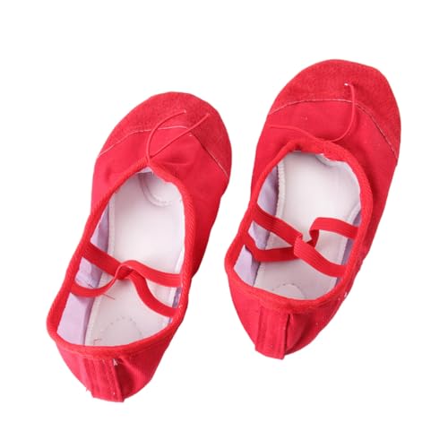 Gatuida Rutsch Ballettschuhe Rot Leichte Tanzschläppchen mit Elastischem Band für Yoga Ballett Modernen Tanz und Erwachsene von Gatuida
