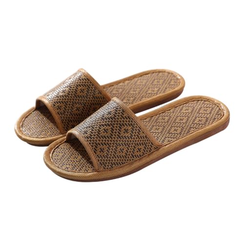 Gatuida Rutschfeste Hausschuhe aus Rattan und Tpr Atmungsaktiv Verschleißfest Leicht Komfortabel für Zuhause Strand Hotel Spa Reise Geeignet für Damen und Herren von Gatuida