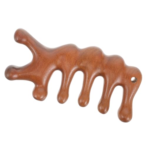 Gatuida Sandelholz Kopfhaut Massagekamm Holz Massagekamm für Männer Breitzinkig Strapazierfähig Glatte zur Haarentwirrung und Kopfmassage Portable Leichte Ausführung von Gatuida