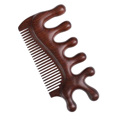 Gatuida Sandelholz Massagekamm für Männer Holz Kopfmassagekamm mit Kratzfunktion Ergonomisch Langlebig Bequem zu Halten zum Entwirren Kopfmassage Praktisches Pflegewerkzeug von Gatuida
