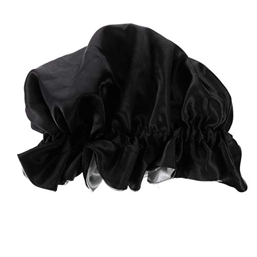 Gatuida Satin Schlafmütze Doppellagig Verstellbar Für Damen Elastische Haarhaube Zum Schutz Von Locken Und Frisuren Beim Schlafen Komfortable Nachtschlafmütze Für Chemotherapie von Gatuida