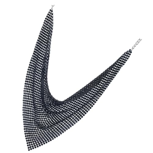 Gatuida Schal Halskette mit Pailletten und Quasten Modisches für Frauen Metallische Kurze Kette für Besondere Anlässe Einzigartiger Schmuck für Partys und Events von Gatuida