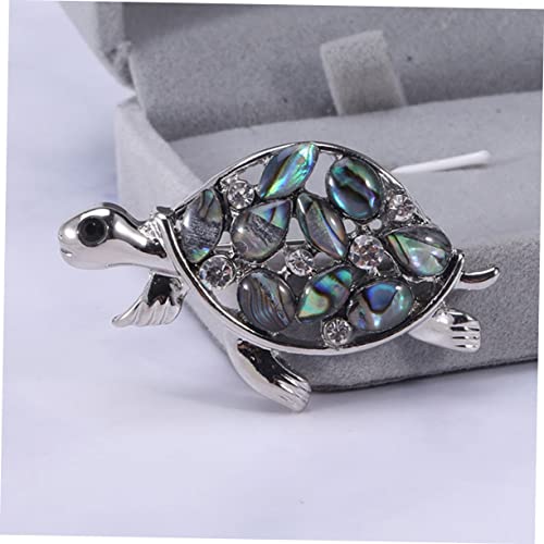 Gatuida Schildkröten Brosche für Damen Silberfarbene Anstecknadel Kleidung Dekoration Vielseitig für Jacken Hüte Schals Langlebig und Farbbeständig Elegantes Accessoire für Alltag und von Gatuida