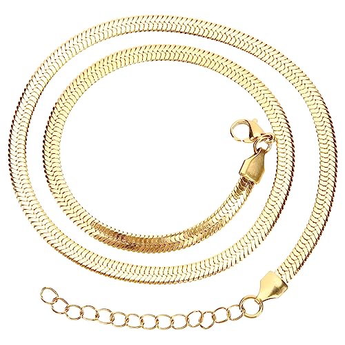 Gatuida Schlangenkette Halskette Edelstahl Minimalistisches Design Damen Schmuck Ästhetisch Stilvolle Clavicle Chain für Alltag und Festtage von Gatuida
