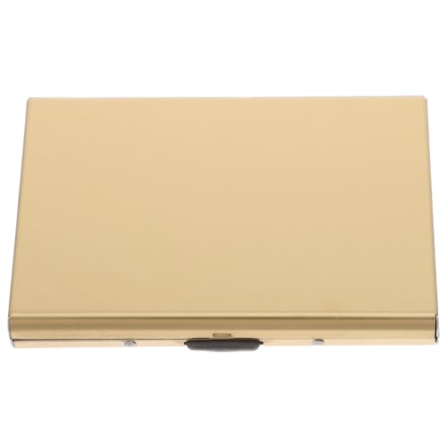 Gatuida Schlanker Visitenkartenhalter aus Edelstahl für Damen und Herren, tragbare Metallbrieftasche mit 6 Fächern, Kreditkarten-Organizer für Büro und Reisen von Gatuida