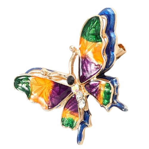 Gatuida Schmetterling Brosche Damen Anstecker mit Strass und Perlen Legierungsmaterial Modischer Anzug Broschen Schmuck für Kleidung Schal und Hut Geschenkidee für Besondere Anlässe von Gatuida