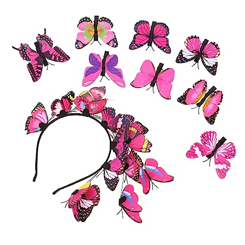 Gatuida Schmetterling Haarband Set für Damen Teiliges Set mit Stirnband und Haarspangen Haarschmuck für Hochzeiten Partys und Besondere Anlässe Verstellbar und Elegant für Fotoshootings von Gatuida