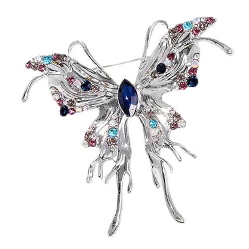 Gatuida Schmetterlingsbrosche mit Strassbesatz Anstecknadel für Kleidung und Schal Modisches Accessoire für Damen Verarbeitet für Besondere Anlässe von Gatuida