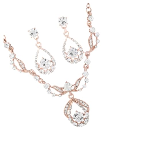 Gatuida Schmuckset für Frauen Elegantes Nacken und Ohrring Set Roségold für Trauzeuginnen und Besondere Anlässe Gatuida Schmuckset für Frauen Elegantes Nacken und Ohrring Set Roségold für Trauzeuginnen und Besondere Anlässe von Gatuida