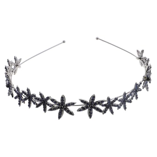 Gatuida Schneeflocken Haarreif mit Strass Langlebiges Zinklegierung Haarschmuck Rutschfester Druckverschluss Modisches Weihnachts Party accessoire für Damen und Mädchen von Gatuida