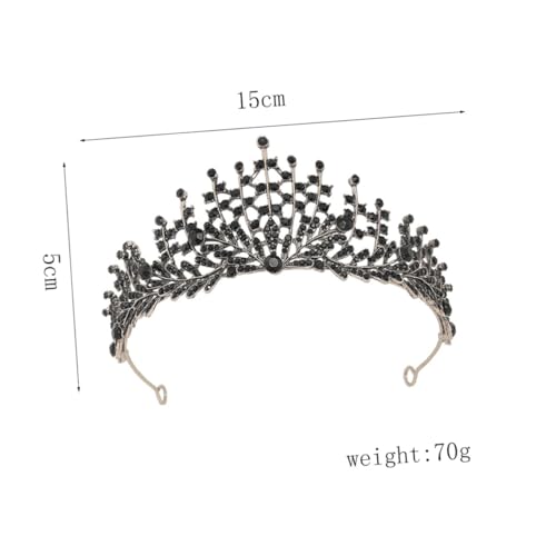 Gatuida Schwarze Barock Krone Haarschmuck Retro Braut Tiara für Hochzeiten Geburtstagsfeiern und Partys Elegant und Langlebig für Frauen Mädchen von Gatuida