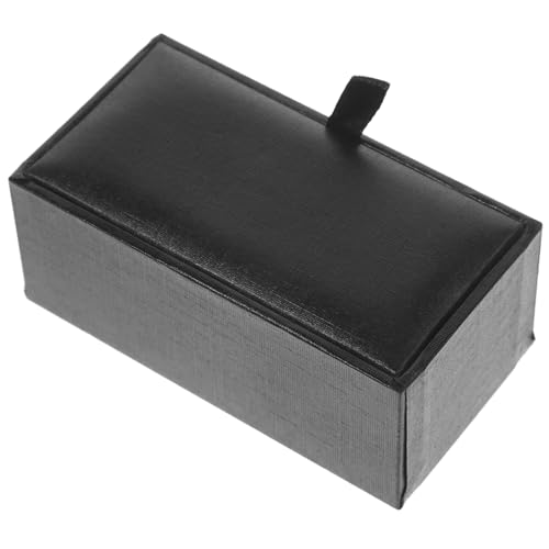 Gatuida Schwarze Schmuckbox für Krawattenklammer und Manschettenknöpfe Kleine Geschenkbox Aufbewahrung Robust und Kompakt für Stilvolle Präsentation von Gatuida