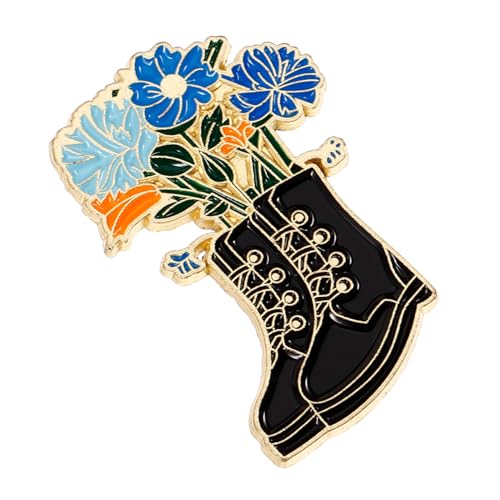 Gatuida Schwarze Stiefel Brosche Blumen Lapel Pin Metall Anstecknadel Damen Modisches Accessoire für Blusen Pullover und Taschen Gatuida Schwarze Stiefel Brosche Blumen Lapel Pin Metall Anstecknadel Damen Modisches Accessoire für Blusen Pullover und Taschen von Gatuida