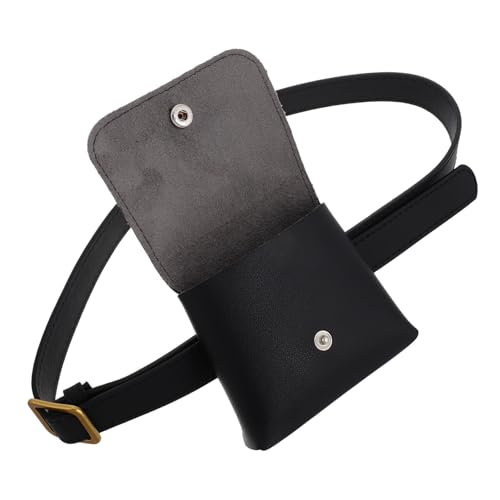 Gatuida Schwarze Vintage Gürteltasche Damen Retro Bauchtasche mit Schlüssel und Handytasche Multifunktionale Kleine Bauchtasche für Freizeit Festival und Alltag von Gatuida