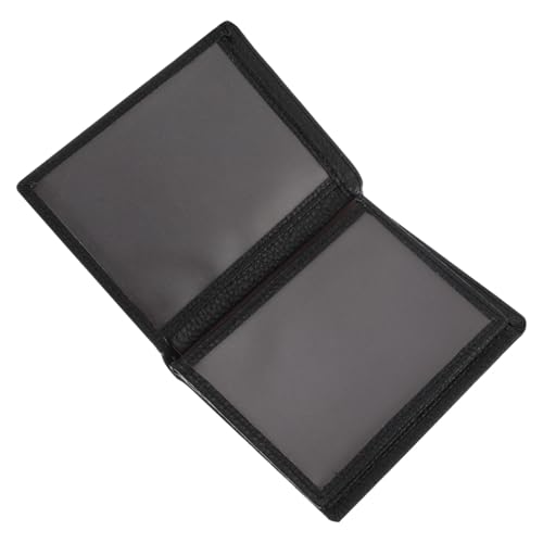 Gatuida Schwarzes Kartenetui aus Leder Kompakter Ausweis Kreditkartenhalter Multifunktionaler Organizer für Männer Leichtes Portemonnaie für Alltag Reisen und von Gatuida
