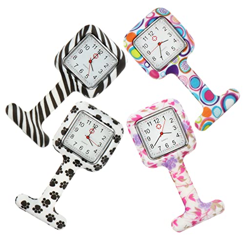 Gatuida 4stücke Silikon Uhr Tragbare Quarzuhr Mit Clip Einfach Zu Lesen Für Pflegepersonal Und Medizinstudenten Erhältlich von Gatuida