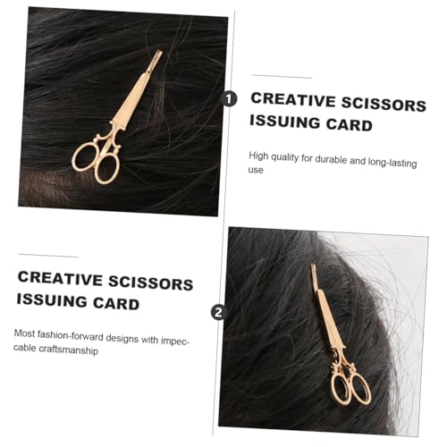 Gatuida Scissors Hair Clip Gold Haarklammer Kreativer Haarspange für Mädchen Modisches Haarschmuck Accessoire Leicht Tragbar Langlebig von Gatuida
