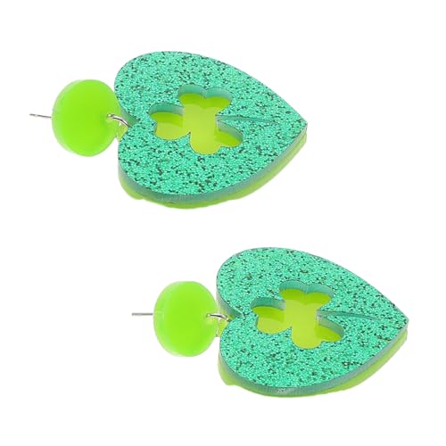 Gatuida Shamrock Ohrhänger Grün Leicht Hohl Glücksbringer Karneval Party Schmuck Damen Accessoire für St Patricks Day Festival von Gatuida