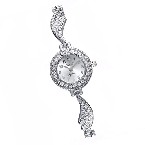 Gatuida Damen Armbanduhr Mit Rhinestone Wing Design Quarzuhr Silber Modisches Schmuckstück Für Frauen Für Besondere Anlässe Und Alltag Leicht Und Langlebig von Gatuida