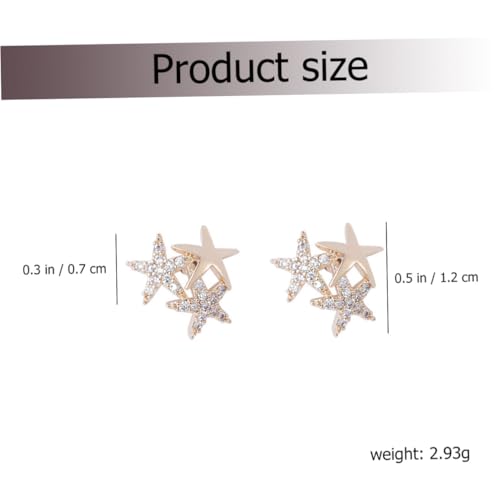 Gatuida Silber Ohrstecker Fünf punkte Stern mit Zirkonia Damen Ohrschmuck Modisch Schlicht Vielseitig für Alltag und von Gatuida