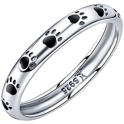 Gatuida Silber Pfotenabdruckring für Einfache Handgefertigte Ringe für für Männer und Frauen Langlebig und Gatuida Silber Pfotenabdruckring für Einfache Handgefertigte Ringe für für Männer und Frauen Langlebig und von Gatuida