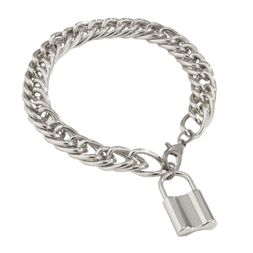 Gatuida Silberfarbene Fußkette mit Kreativem Schloss Anhänger Hohlem Metall Design Distinctive Fußkettchen für Damen für Alltag Strandpartys und Geschenkideen von Gatuida