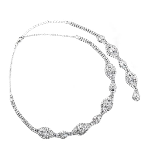 Gatuida Silberkette Damen mit funkelndem Anhänger und kreativem Tassel Anhänger Brautschmuck Kette für Hochzeit Party und Alltag Modisches Accessoire für Frauen und Mädchen Gatuida Silberkette Damen mit funkelndem Anhänger und kreativem Tassel Anhänger Brautschmuck Kette für Hochzeit Party und Alltag Modisches Accessoire für Frauen und Mädchen von Gatuida