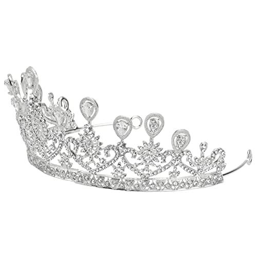 Gatuida Silberne Brautkrone Haarschmuck Hochzeit Diadem Handgefertigt Eleganter Kopfschmuck für Damen Mädchen Festliche Anlässe und Hochzeitsfeier von Gatuida