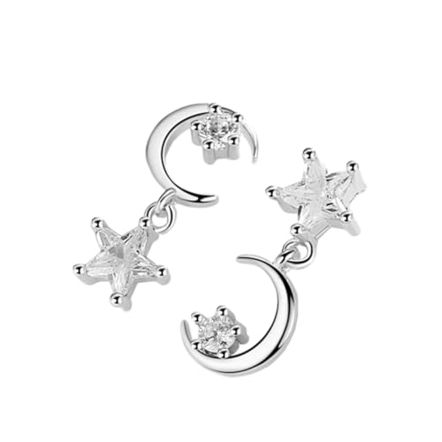 Gatuida Silberne Stern Ohrstecker Damen Eardrop Tropfen Ohrringe Nickelfrei Leicht Electroplated Modisch Für Alltag Party Reise von Gatuida