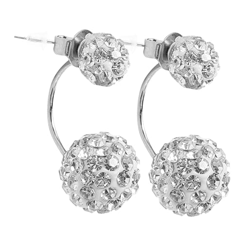 Gatuida Silberohrringe Damen mit Funkelnden Strasssteinen Leicht und Praktisch Ohrstecker Schmuck für Frauen Elegantes zur Gesichtskonturierung von Gatuida