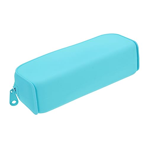Gatuida Silikon Federmäppchen Design Reißfest Großer Kapazität Leicht und Tragbar für Schule und Büro Waschbare Stiftetasche Himmelblau Mäppchen für Schüler von Gatuida