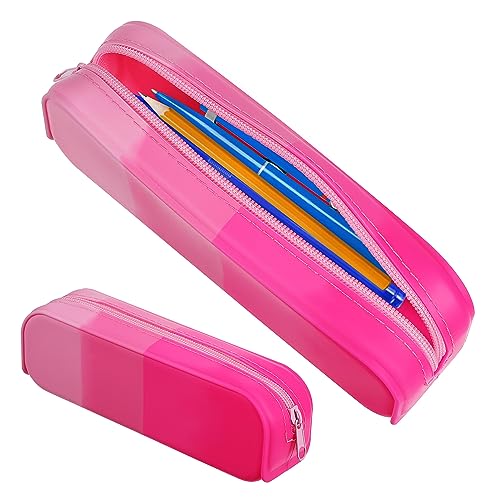 Gatuida Silikon Federmäppchen Pencil Pouch Robust Reißfest Vielseitig für Stifte Münzen Kosmetik Leicht Tragbar Modisch Einfach zu Reinigen für Schule Büro Alltag von Gatuida