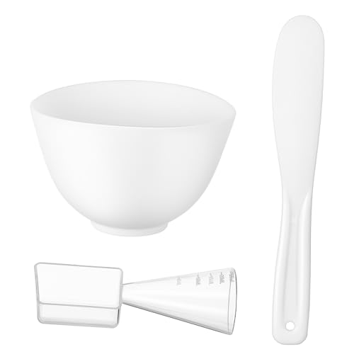 Gatuida Silikon Gesichtsmasken Set Teilig mit Schüssel Großem Spatel und Löffel Vielseitiges DIY Beauty Zubehör Leicht Langlebig Einfach zu Reinigen für Gel und Pulvermischungen von Gatuida