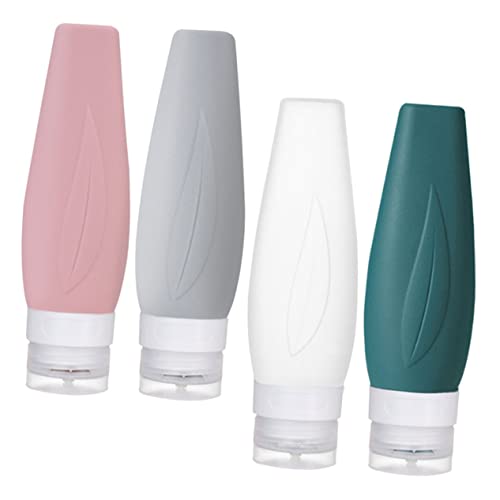 Gatuida Silikon Reise Flaschen Teilig mit Tragetasche Auslaufsichere Lotionspender für Kosmetik Shampoo Handcreme Nachfüllbare Reisebehälter von Gatuida