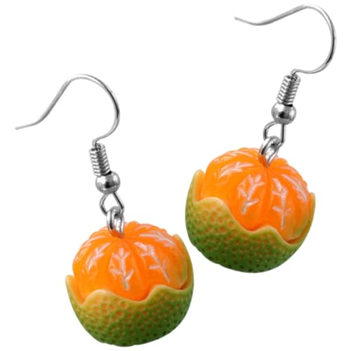 Gatuida Simulierte Orangen Ohrhänger Damen Leichtes Harz Frucht Design Schmuck Modische Orange Ohrringe für Frauen Alltag und Party von Gatuida