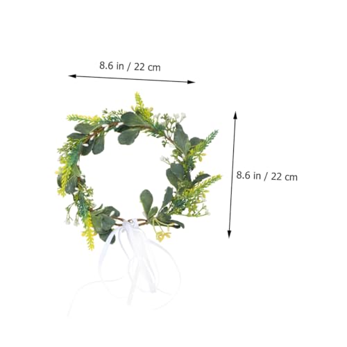 Gatuida Simulierter Lavendel Blumenkranz Stirnband Handgefertigter Braut Haarschmuck Leichtes Haarband Gelb für Strandhochzeiten Partys Festliche Anlässe Damen Accessoire von Gatuida