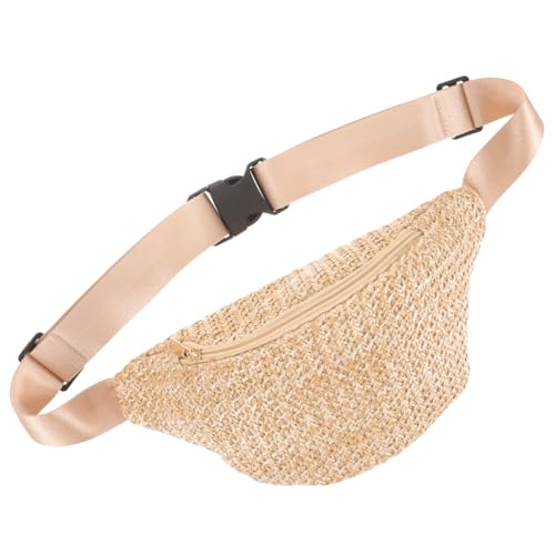 Gatuida Sommer Geflochtene Stroh Tasche Hüfttasche Brusttasche Gürteltasche Aus Imitation Stroh Für Damen Einkaufen Reisen Alltag Gebrauch von Gatuida