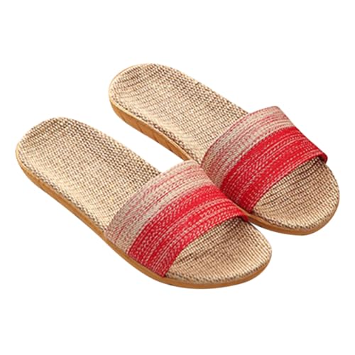Gatuida Sommer Hausschuhe Damen Leicht Atmungsaktiv Rutschfest Komfortabel Indoor Slippers für Schlafzimmer und Reise Rot Gatuida Sommer Hausschuhe Damen Leicht Atmungsaktiv Rutschfest Komfortabel Indoor Slippers für Schlafzimmer und Reise Rot von Gatuida
