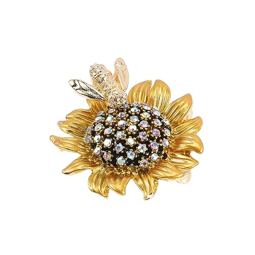 Gatuida Sonnenblumen Brosche Funkelndem Strass Damen Broschen für Kleidung Schmuck für Frauen als Accessoire für Jacken und Schals Yncp von Gatuida