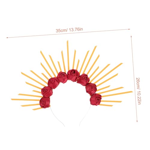 Gatuida Spiked Krone Stirnband Damen Floral Headpiece Leichtes Halloween Haarschmuck Für Party Cosplay Hochzeit Festliche Verkleidung von Gatuida
