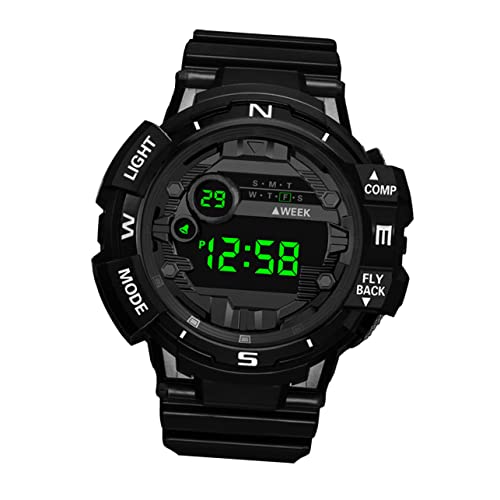 Gatuida Digitaluhr Für Männer Elektronische Sportuhr Mit Verstellbarem Armband Und Leuchtfunktion Schwarz Geeignet Für Fitnessstudio Und Outdoor-aktivitäten von Gatuida