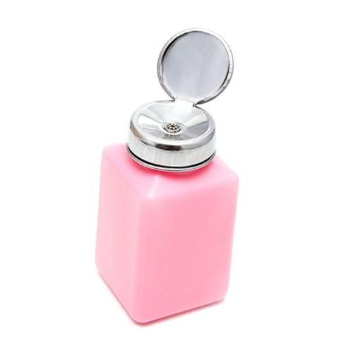 Gatuida Statische Pumpflasche mit Edelstahlverschluss Auslaufsicher für Nagellackentferner Make Up Entferner und Nagelpflege Wiederverwendbar und Einfach zu Reinigen für Nail Art Zubehör von Gatuida