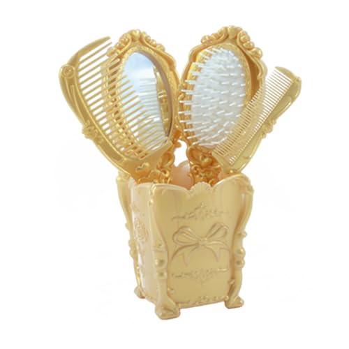 Gatuida Statisches Haarkamm mit Spiegel Haarstyling und Kopfhautmassagekamm Tragbar Langlebig Vielseitig für Damen Herren und Geeignet für Nasses und Trockenes Haar von Gatuida