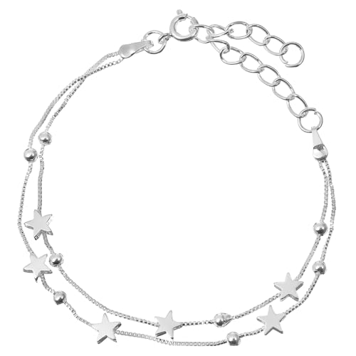 Gatuida Sterling Silber Armband Damen Stern Doppel layer Design Verstellbar Feine Handwerkskunst Schmuck für Alltag Party Hochzeit Gatuida Sterling Silber Armband Damen Stern Doppel layer Design Verstellbar Feine Handwerkskunst Schmuck für Alltag Party Hochzeit von Gatuida